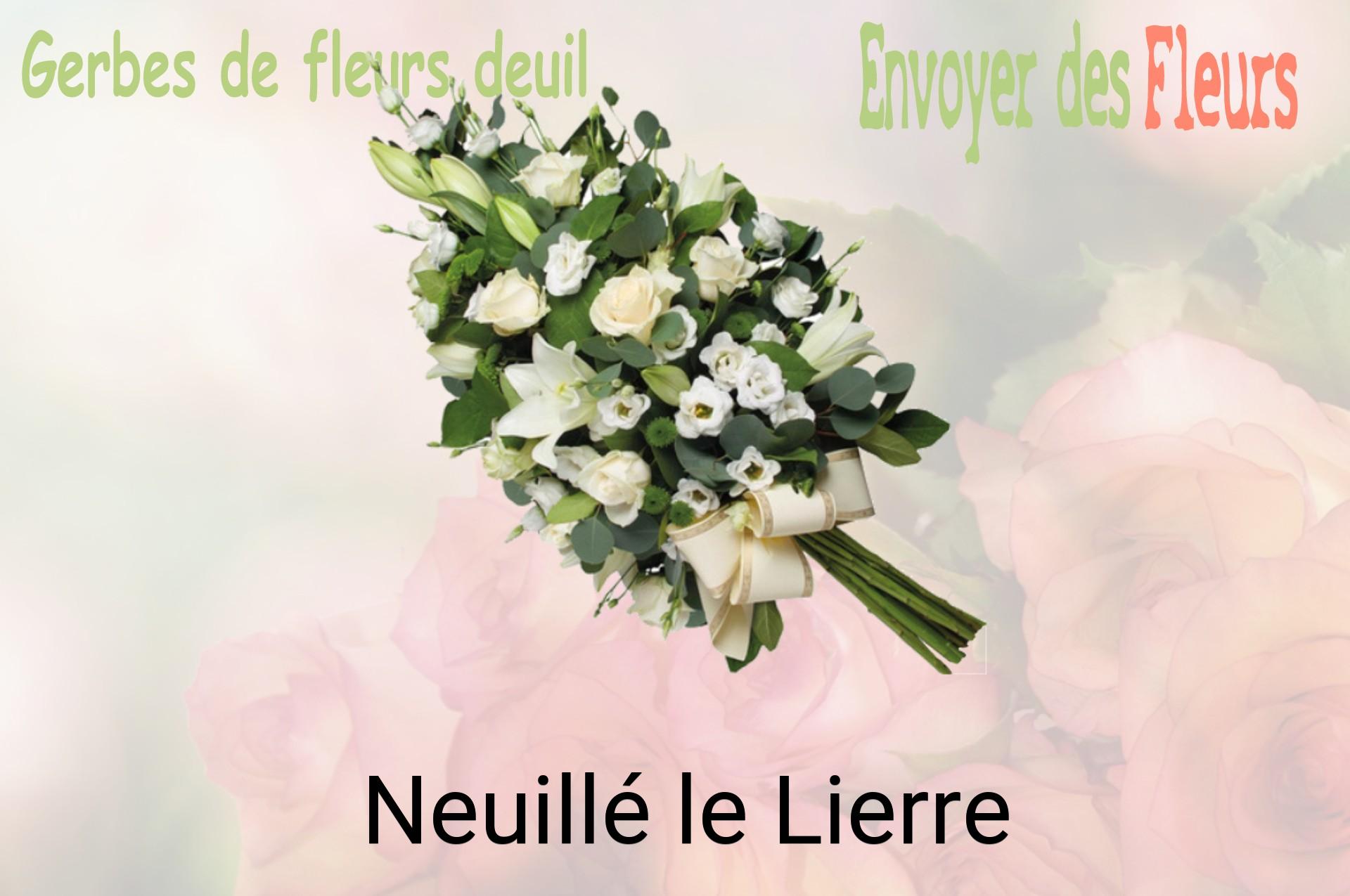 Gerbe de fleurs de deuil livrée à Neuillé-le-Lierre
